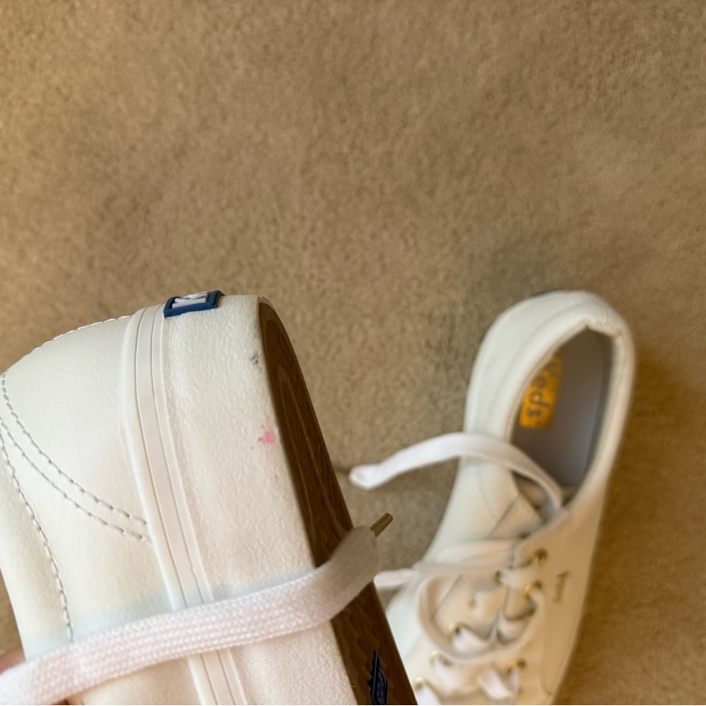 Keds White Sneakers with Gold Accents - Picture 5 of 5